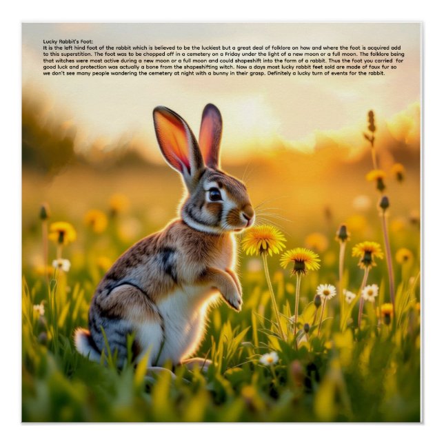 Póster Pata de conejo afortunada (Anverso)