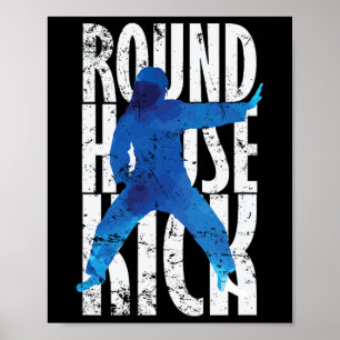 Póster Patada Circular Kickboxing Taekwondo