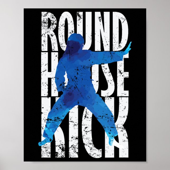 Póster Patada Circular Kickboxing Taekwondo  (Frente)