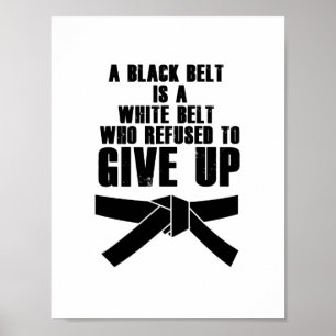 Póster Patada como un Chica Karate Tae Kwon artes marcial