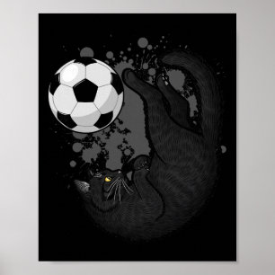 Póster Patada de Bicicleta de Gato Negro - Fans de Fútbol