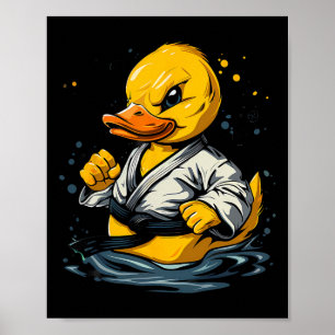 Póster Patada de pato de goma de Taekwondo Kickboxing Ani