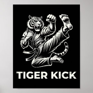 Póster Patada de tigre de karate Fierce Artes Marciales 