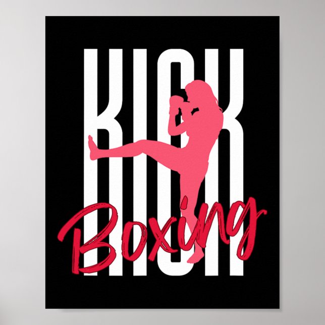 Póster Patada frontal de kickboxing (Frente)