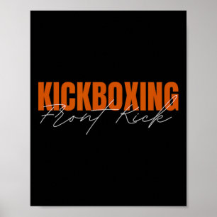Póster Patada frontal kickboxing