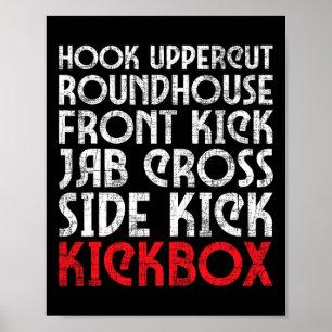 Póster Patadas de Kickboxing - Entrenador de Artes Marcia