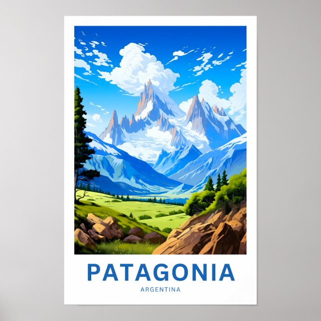 Póster Patagonia Argentina Viaje Imprimir (Frente)