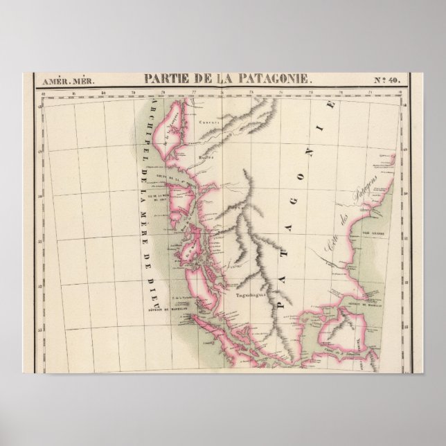 Póster Patagonia, Sudamérica 40 (Frente)