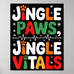 Póster Patas de Campana Vitales Divertida Enfermera Veter