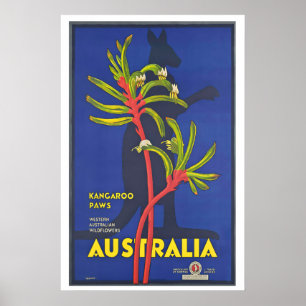 Póster Patas de canguro de Australia Australia Occidental