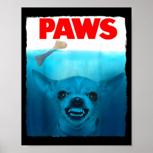 Póster Patas de perro Chihuahua cartel de película lindo