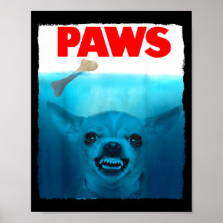 Póster Patas de perro Chihuahua cartel de película lindo