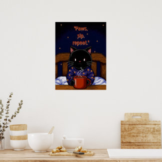 Póster Patas, sorbo, repetición