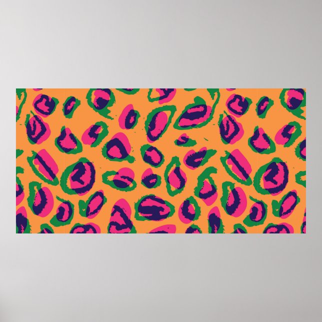 Póster Patata de ilustracion de leopardo acuático (Frente)