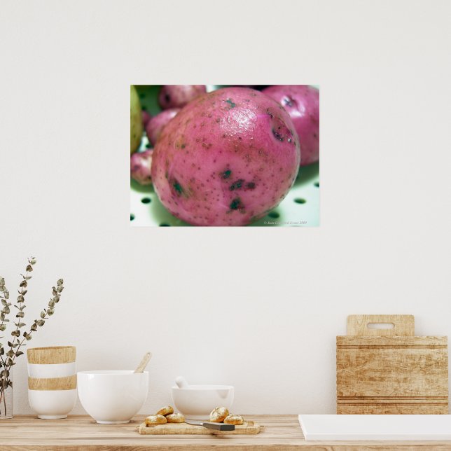 Póster Patata de la Tierra Roja (Cocina)