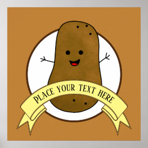 Póster Patata Personalizada Feliz