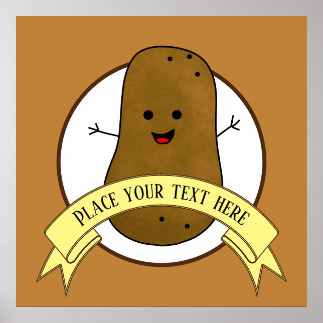 Póster Patata Personalizada Feliz (Frente)