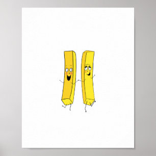 Póster Patatas fritas con tema de chips