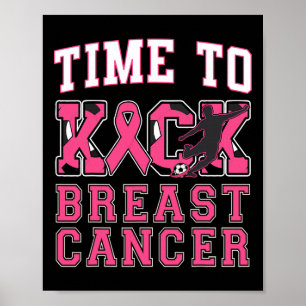 Póster Patea la Conciencia del Cáncer de Mama Fútbol Cint