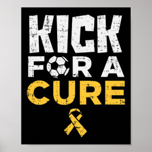 Póster Patea Por Una Curación Fútbol Conciencia Del Cánce