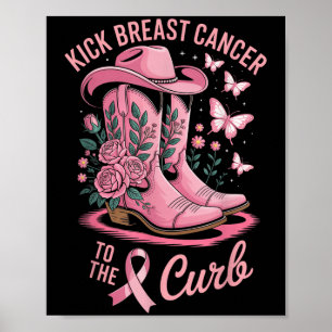 Póster Patear El Cáncer De Mama Con Conciencia De La Redu