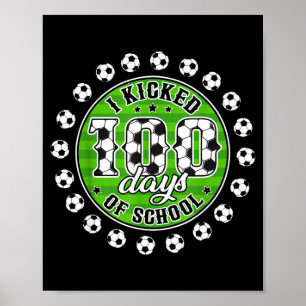 Póster Pateé 100 Días De Fútbol Escolar Día 100 Niños