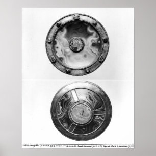 Póster Paten con un medallón que representa al último