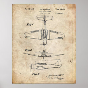 Póster Patente aérea Scout Bomber