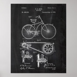 Póster Patente de bicicletas