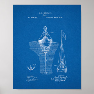 Póster Patente de boyas - Blueprint