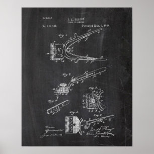 Póster Patente de Clippers del pelo