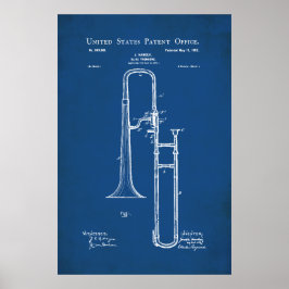 Póster Patente de EE. UU. - Trombón