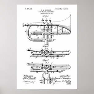 Póster Patente de instrumentos musicales eólicos