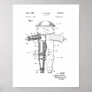Póster Patente de juego espacial