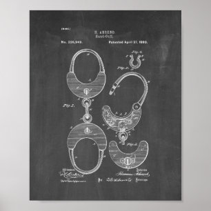 Póster Patente de la esposas - pizarra