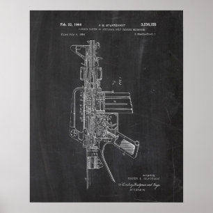 Póster Patente de la pistola del arma Ar-15