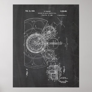 Póster Patente de la pizza