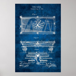 Póster Patente de mesa de billar Art. #10 Billiard Poster