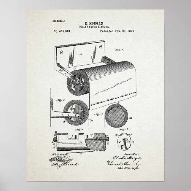 Póster Patente de papel higiénico (Frente)