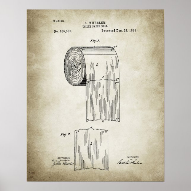 Póster Patente de papel higiénico (Frente)