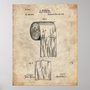 Póster Patente de papel higiénico