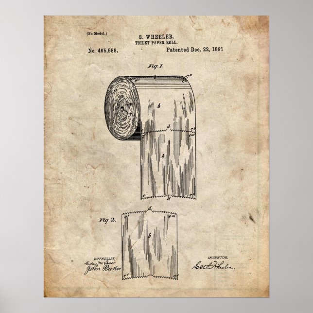 Póster Patente de papel higiénico (Frente)