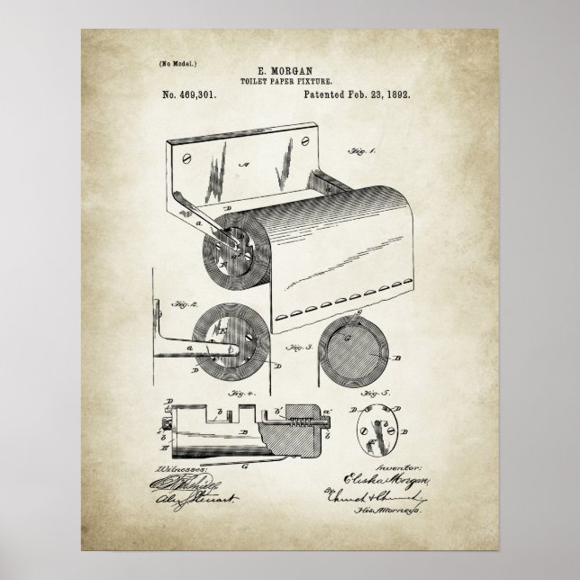 Póster Patente de papel higiénico (Frente)