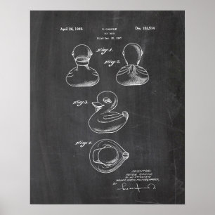 Póster Patente de Pato de Juguete