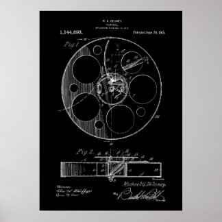Póster Patente de Reel de Película