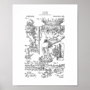 Póster Patente de traje de Harry Houdini Diver