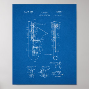 Póster Patente del instrumento musical - modelo