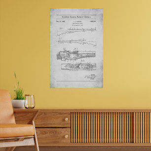 Póster Patente estadounidense 1892141 de 1932 - Rifle M1