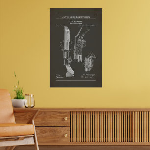 Póster Patente estadounidense 577281 de 1897 - escopeta d
