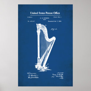 Póster Patente estadounidense - Harp